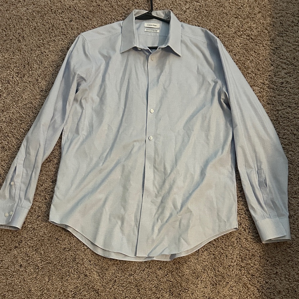 Calvin Klein Men's Sky Blue Dress Shirt